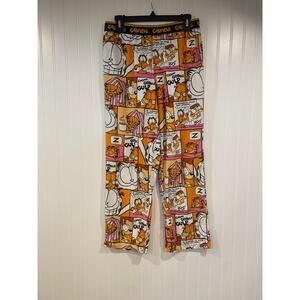 Garfield Pajama Pants Women's Medium Velour Sleep Pants, comic book
